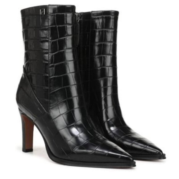 Franco Sarto Women's Franco Appia Booties (Black Croc Print Leather) - Picture 8 of 8